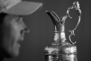 BIRKDALE, UNITED KINGDOM - JULY 21:  2008 British Open Champion, Padraig Harrington of Ireland with the champions Claret Jug during the champions press conference after the 137th Open Championship at Royal Birkdale Golf Club on July 21, 2008 Southport, Bi