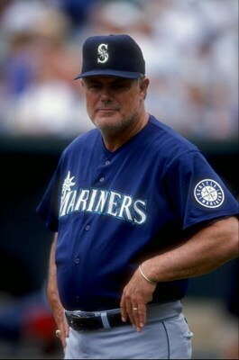 26 Jul 1998:  Manager Lou Pinella #14 of the Seattle Mariners looks on during a game against the Baltimore Orioles at the Camden Yards in Baltimore, Maryland. The Mariners defeated the Orioles 10-4. Mandatory Credit: Doug Pensinger  /Allsport