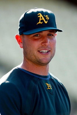 LOS ANGELES, CA - JUNE 16: Matt Holliday #5 of the Oakland Athletics takes batting practice prior to the game against the Los Angeles Dodgers at Dodger Stadium on June 16, 2009 in Los Angeles, California. (Photo by Jeff Gross/Getty Images)