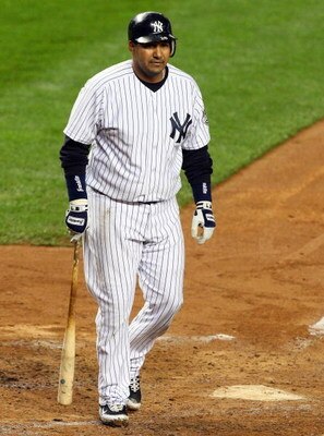 NEW YORK - MAY 04:  Jose Molina #26 of the New York Yankees bats against the Boston Red Sox on May 4, 2009 at Yankee Stadium in the Bronx borough of New York City. The Red Sox defeated the Yankees 6-4.  (Photo by Jim McIsaac/Getty Images)