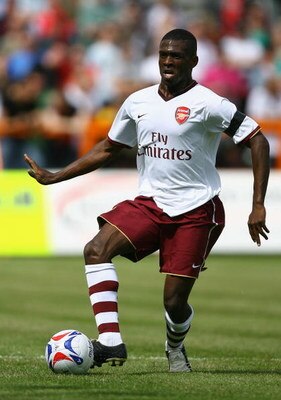 LONDON - JULY 14:  Kerrea Gilbert of Arsenal in action during the Pre Season Friendly match between Barnet and Arsenal at Underhill on July 14, 2007 in London, United Kingdom.  (Photo by Ryan Pierse/Getty Images)