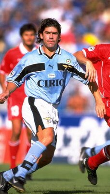 13 Sep 1998:  Marcelo Salas of Lazio in action during the Serie A game against Piacenza, Italy. \ Mandatory Credit: Allsport UK /Allsport