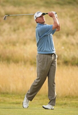TURNBERRY, SCOTLAND - JULY 16:  Steve Stricker of USA hits an approach shot on the third hole during round one of the 138th Open Championship on the Ailsa Course, Turnberry Golf Club on July 16, 2009 in Turnberry, Scotland.  (Photo by Warren Little/Getty 
