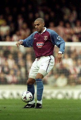 14 Nov 1998: Stan Collymore of Aston Villa in action during the FA Carling Premiership match against Southampton at The Dell in Southampton, England. Aston Villa won the game 4-1. \ Mandatory Credit: Phil Cole /Allsport