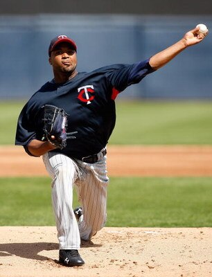 TAMPA, FL - FEBRUARY 28:  Pitcher Francisco Liriano #47 of the Minnesota Twins pitches against the New York Yankees during a Grapefruit League Spring Training Game at George M. Steinbrenner Field on February 28, 2009 in Tampa, Florida.  (Photo by J. Meric