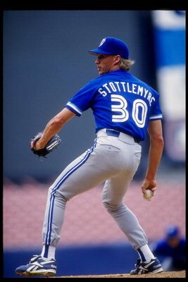17 Apr 1994:  Pitcher Todd Stottlemyre of the Toronto Blue Jays throws a pitch during a game against the California Angels at Anaheim Stadium in Anaheim, California.  Mandatory Credit: Stephen Dunn  /Allsport