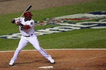 ST. LOUIS, MO - JULY 14:  National League All-Star Justin Upton of the Arizona Diamondbacks bats during the 2009 MLB All-Star Game at Busch Stadium on July 14, 2009 in St Louis, Missouri. (Photo by Elsa/Getty Images)