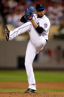 ST LOUIS, MO - JULY 14:  National League All-Star Francisco Rodriguez of the New York Mets pitches during the 2009 MLB All-Star Game at Busch Stadium on July 14, 2009 in St Louis, Missouri.  (Photo by Jamie Squire/Getty Images)