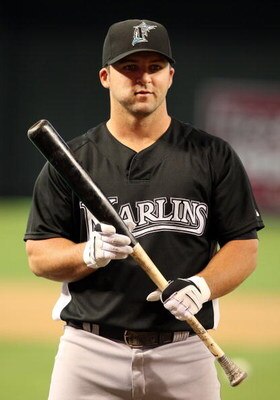 PHOENIX - JULY 10:  Dan Uggla #6 of the Florida Marlins warms up before the major league baseball game against the Arizona Diamondbacks at Chase Field on July 10, 2009 in Phoenix, Arizona. The Diamondbacks defeated the Marlins 8-0. (Photo by Christian Pet