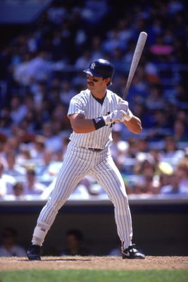 BRONX, NY - 1990:  Don Mattingly #23 of the New York Yankees stands ready at the plate during a 1990 MLB season game at Yankee Stadium in the Bronx, New York.  (Photo by Scott Halleran/Getty Images)