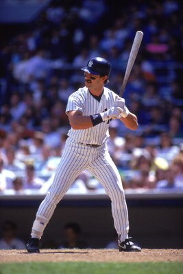 BRONX, NY - 1990:  Don Mattingly #23 of the New York Yankees stands ready at the plate during a 1990 MLB season game at Yankee Stadium in the Bronx, New York.  (Photo by Scott Halleran/Getty Images)