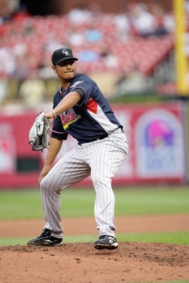 ST. LOUIS, MO - JULY 12:  World Futures All-Star Jhoulys Chacin of the Colorado Rockies pitches during the 2009 XM All-Star Futures Game at Busch Stadium on July 12, 2009 in St. Louis, Missouri. (Photo by Jamie Squire/Getty Images)
