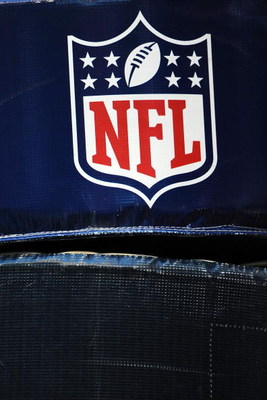 HOUSTON - NOVEMBER 09:  The NFL shield logo on the goal post during play between the Baltimore Ravens and the Houston Texans at Reliant Stadium on November 9, 2008 in Houston, Texas.  (Photo by Ronald Martinez/Getty Images)