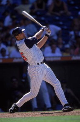 17 Jun 2001:  Troy Glaus #25 of the Anaheim Angels hits the game-winning home run in the bottom of the ninth inning against the Los Angeles Dodgers at Edison Field in Anaheim, California. The Angels won 6-4.Mandatory Credit: Stephen Dunn/Allsport