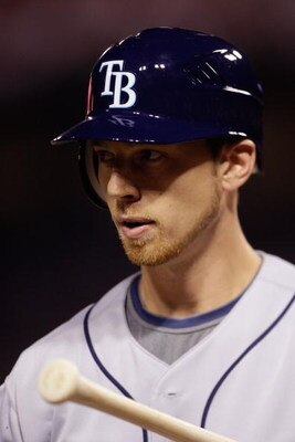 ST. LOUIS, MO - JULY 14:  American League All-Star Ben Zobrist of the Tampa Bay Rays looks on during the 2009 MLB All-Star Game at Busch Stadium on July 14, 2009 in St Louis, Missouri. (Photo by Jamie Squire/Getty Images)