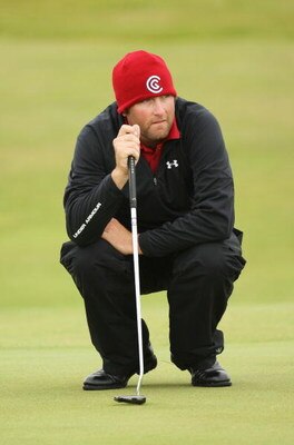 TURNBERRY, SCOTLAND - JULY 17:  Steve Marino of USA lines up a putt during round two of the 138th Open Championship on the Ailsa Course, Turnberry Golf Club on July 17, 2009 in Turnberry, Scotland.  (Photo by Ross Kinnaird/Getty Images)
