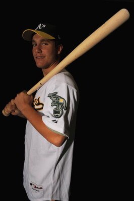 PHOENIX - FEBRUARY 22:  Adrian Cardenas of the Oakland Athletics poses during photo day at the Athletics spring training complex on February 22, 2009 in Phoenix, Arizona.  (Photo by Ronald Martinez/Getty Images)