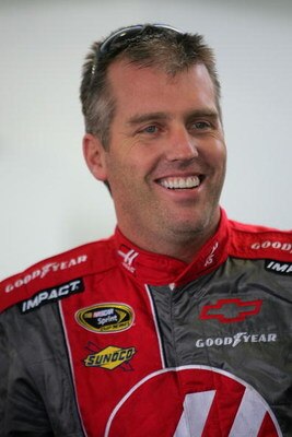LAS VEGAS - MARCH 01:  Jeremy Mayfield, driver of the #70 Haas Automation Chevrolet, stands in the garage during practice for the NASCAR Sprint Cup Series UAW-Dodge 400 at the Las Vegas Motor Speedway on March 1, 2008 in Las Vegas, Nevada.  (Photo by Todd