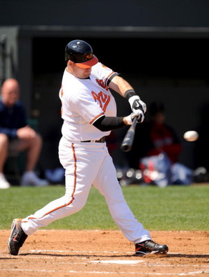 FORT LAUDERDALE, FL - MARCH 2: Ty Wigginton #23 of the Baltimore Orioles bats against the Boston Red Sox during a spring training game at Fort Lauderdale Stadium March 2, 2009 in Fort Lauderdale, Florida. (Photo by Rob Tringali/Getty Images)