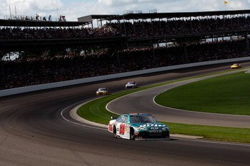 INDIANAPOLIS - JULY 26:  Dale Earnhardt Jr., driver of the #88 AMP Energy/National Guard Chevrolet, drives during the NASCAR Sprint Cup Series Allstate 400 at the Brickyard at Indianapolis Motor Speedway on July 26, 2009 in Indianapolis, Indiana.  (Photo 