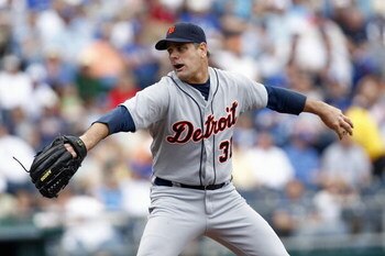 KANSAS CITY, MO - MAY 15:  Kenny Rogers #37 of the Detroit Tigers delivers a pitch during a game against the Kansas City Royals on May 15, 2008 at Kauffman Stadium in Kansas City, Missouri. (Photo by G. Newman Lowrance/Getty Images)
