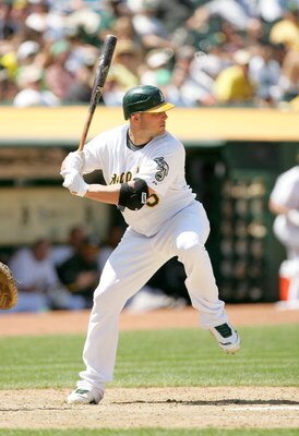 OAKLAND, CA - MAY 27:  Matt Holliday #5 of the Oakland Athletics bats against the Seattle Mariners at the Oakland Coliseum on May 27, 2009 in Oakland, California.  (Photo by Ezra Shaw/Getty Images)