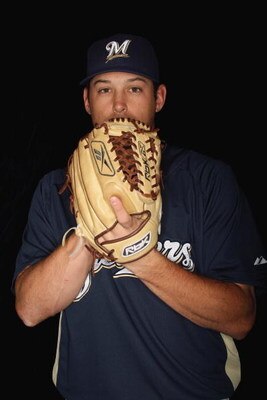 MARYVALE, AZ - FEBRUARY 19: Mark Rogers of the Milwaukee Brewers poses during photo day at the Brewers spring training complex on February 19, 2009 in Maryvale, Arizona. (Photo by Ronald Martinez/Getty Images)