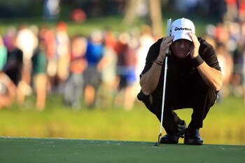 ORLANDO, FL - MARCH 29:  Scott Verplank lines up a putt during the final round of the Arnold Palmer Invitational at the Bay Hill Club & Lodge on March 29, 2009 in Orlando, Florida.  (Photo by Scott Halleran/Getty Images)