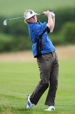 TURNBERRY, SCOTLAND - JULY 14:  Brandt Snedeker of USA hits a shot during a practice round prior to the 138th Open Championship on the Ailsa Course, Turnberry Golf Club on July 14, 2009 in Turnberry, Scotland.  (Photo by Stuart Franklin/Getty Images)
