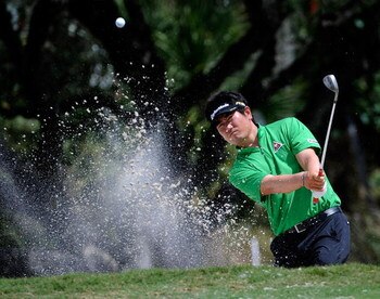 DORAL, FL - MARCH 11:  Y.E. Yang of Korea hits a shot during the final day of practice for the World Golf Championships-CA Championship at the Doral Golf Resort & Spa on March 11, 2009 in Miami, Florida.  (Photo by Sam Greenwood/Getty Images)