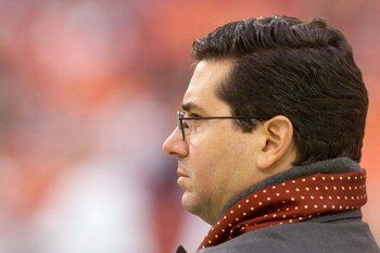 2 Dec 2001:  Owner Daniel Snyder of the Washington Redskins observes the team during warm ups before the game against the Dallas Cowboys at Fed-Ex Field in Landover, Maryland.  The Cowboys defeated the Redskins with a final score of 20-14. Digital Image. 