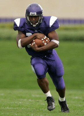 EVANSTON, IL - SEPTEMBER 24:  Running back Tyrell Sutton #19 of the Northwestern Wildcats carries the ball against the Penn State Nittany Lions September 24, 2005 at Ryan Field in Evanston, Illinois.  Penn State won 34-29.   (Photo by Brian Bahr/Getty Ima