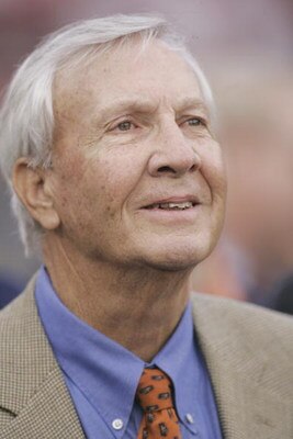 AUBURN, AL - NOVEMBER 19:  A ceremony honors former Auburn Tigers head coach Pat Dye for his induction to the College Football Hall of Fame during the game against the Alabama Crimson Tide at Jordan-Hare Stadium on November 19, 2005 in Auburn, Alabama. Th