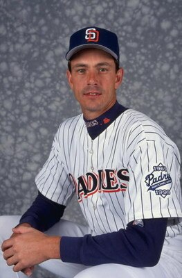 1 Mar 1999:  Pitcher Andy Ashby #43 of the San Diego Padres poses for a studio portrait on Photo Day during Spring Training at the Peoria Stadium in Peoria, Arizona. Mandatory Credit: Todd Warshaw  /Allsport