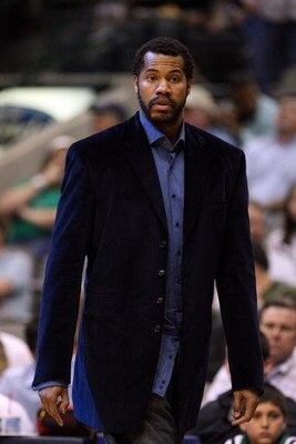 DALLAS - MARCH 17:  Rasheed Wallace of the Detroit Pistons during play against the Dallas Mavericks on March 17, 2009 at American Airlines Center in Dallas, Texas.  NOTE TO USER: User expressly acknowledges and agrees that, by downloading and/or using thi