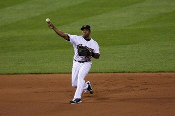 ST. LOUIS, MO - JULY 14:  National League All-Star Miguel Tejada of the Houston Astros throws to first during the 2009 MLB All-Star Game at Busch Stadium on July 14, 2009 in St Louis, Missouri. (Photo by Dilip Vishwanat/Getty Images)