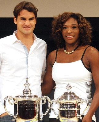 NEW YORK - AUGUST 27: Roger Federer and Serena Williams attend the 2009 US Open Draw Presentation at the New York Times Center on August 27, 2009 in New York City. (Photo by Brad Barket/Getty Images)