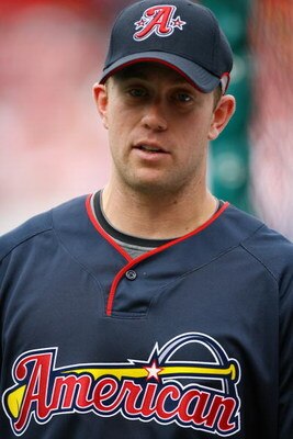 ST. LOUIS, MO - JULY 14:   American League All-Star Aaron Hill  of the Toronto Blue Jays looks on prior to the start of the 2009 MLB All-Star Game at Busch Stadium on July 14, 2009 in St Louis, Missouri. (Photo by: Jamie Squire/Getty Images)