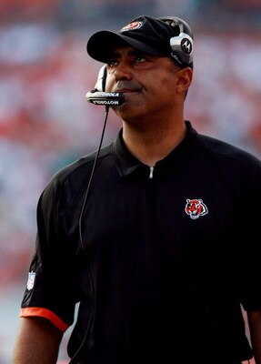 MIAMI - DECEMBER 30:  Head coach Marvin Lewis of the Cincinnati Bengals watches his team take on the Miami Dolphins at Dolphin Stadium on December 30, 2007 in Miami, Florida. The Bengals defeated the Dolphins 38-25.  (Photo by Doug Benc/Getty Images)