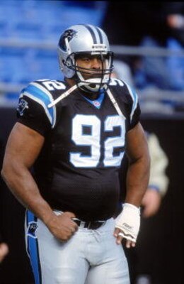 3 Dec 2000:  Reggie White #92 of the Carolina Panthers looks on the field during the game against the St. Louis Rams at the Ericsson Stadium in Charlotte, North Carolina.  The Panthers defeated the Rams 16-3.Mandatory Credit: Scott Halleran  /Allsport