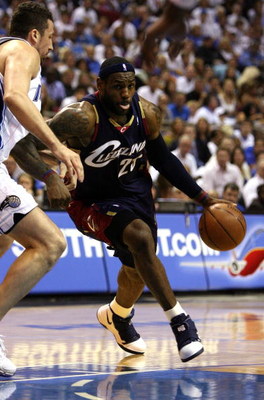 ORLANDO, FL - MAY 30: LeBron James #23 of the Cleveland Cavaliers drives to the hoop against Hedo Turkoglu #15 of the Orlando Magic in Game Six of the Eastern Conference Finals during the 2009 Playoffs at Amway Arena on May 30, 2009 in Orlando, Florida.