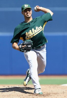 PEORIA, AZ - MARCH 07:  Starting pitcher Gio Gonzalez #47 of the Oakland Athletics pitches against the San Diego Padres during the spring training game at Peoria Stadium on March 7, 2009 in Peoria, Arizona. The A's defeated the Padres 15-6.  (Photo by Chr