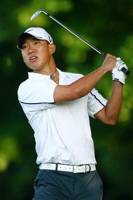 OAKVILLE, ONTARIO - JULY 26:  Anthony Kim plays his second shot on the 10th hole during round three of the RBC Canadian Open at Glen Abbey Golf Club on July 26, 2009 in Oakville, Ontario, Canada.  (Photo by Chris McGrath/Getty Images)
