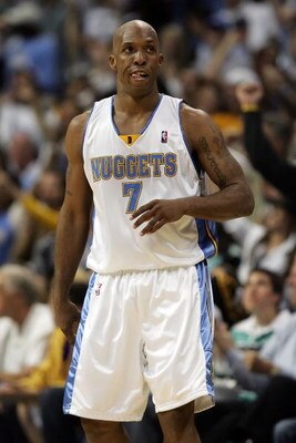 DENVER - MAY 23:  Chauncey Billups #7 of the Denver Nuggets looks on against the Los Angeles Lakers in Game Three of the Western Conference Finals during the 2009 NBA Playoffs at Staples Center on May 23, 2009 in Denver, Colorado. NOTE TO USER: User expre