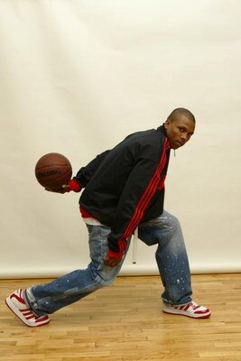 NEW YORK - May 4:  Sebastian Telfair poses for a portrait after a press conference where he announced that he would skip college and enter the NBA draft, and also that he signed a multi-year partnership agreement with adidas on May 4, 2004 at the ESPN Zon