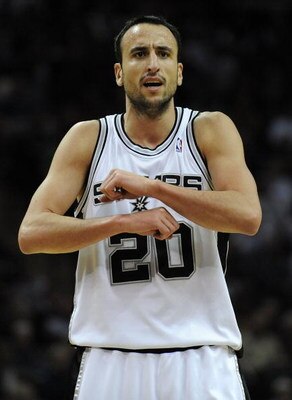 SAN ANTONIO - JANUARY 11:  Manu Ginobili #20 of the San Antonio Spurs during play against the Orlando Magic on January 11, 2009 at AT&T Center in San Antonio, Texas.  NOTE TO USER: User expressly acknowledges and agrees that, by downloading and/or using t
