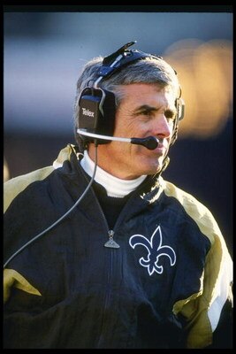 23 Dec 1990: New Orleans Saints head coach Jim Mora looks on during a game against the San Francisco 49ers at Candlestick Park in San Francisco, California. The Saints won the game, 13-10.