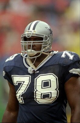4 Oct 1998:  Defensive tackle Leon Lett #78 of the Dallas Cowboys looks on during a game against the Washington Redskins at the Jack Kent Cooke Stadium in Raljon, Maryland. The Cowboys defeated the Redskins 31-10.
