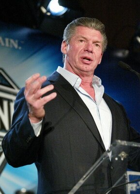 NEW YORK - MARCH 11:  WWE Chairman Vince McMahon attends a press conference to promote Wrestlemania XX at Planet Hollywood March 11, 2004 in New York City.  (Photo by Peter Kramer/Getty Images)