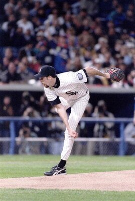 5 Oct 1993: Jack McDowell, the losing pitcher for the Chicago White Sox from game one of the American League Championship Series. The Toronto Blue Jays won 7-3.